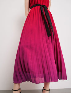 Taifun Pleated Ombre Dress Red