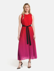 Taifun Pleated Ombre Dress Red