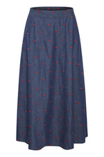 Load image into Gallery viewer, Culture Denim Heart Skirt Blue
