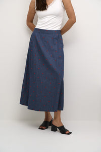 Culture Denim Heart Skirt Blue