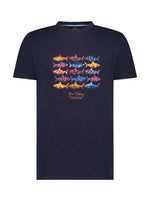 Load image into Gallery viewer, A Fish Named Fred Sharks  T-Shirt Navy
