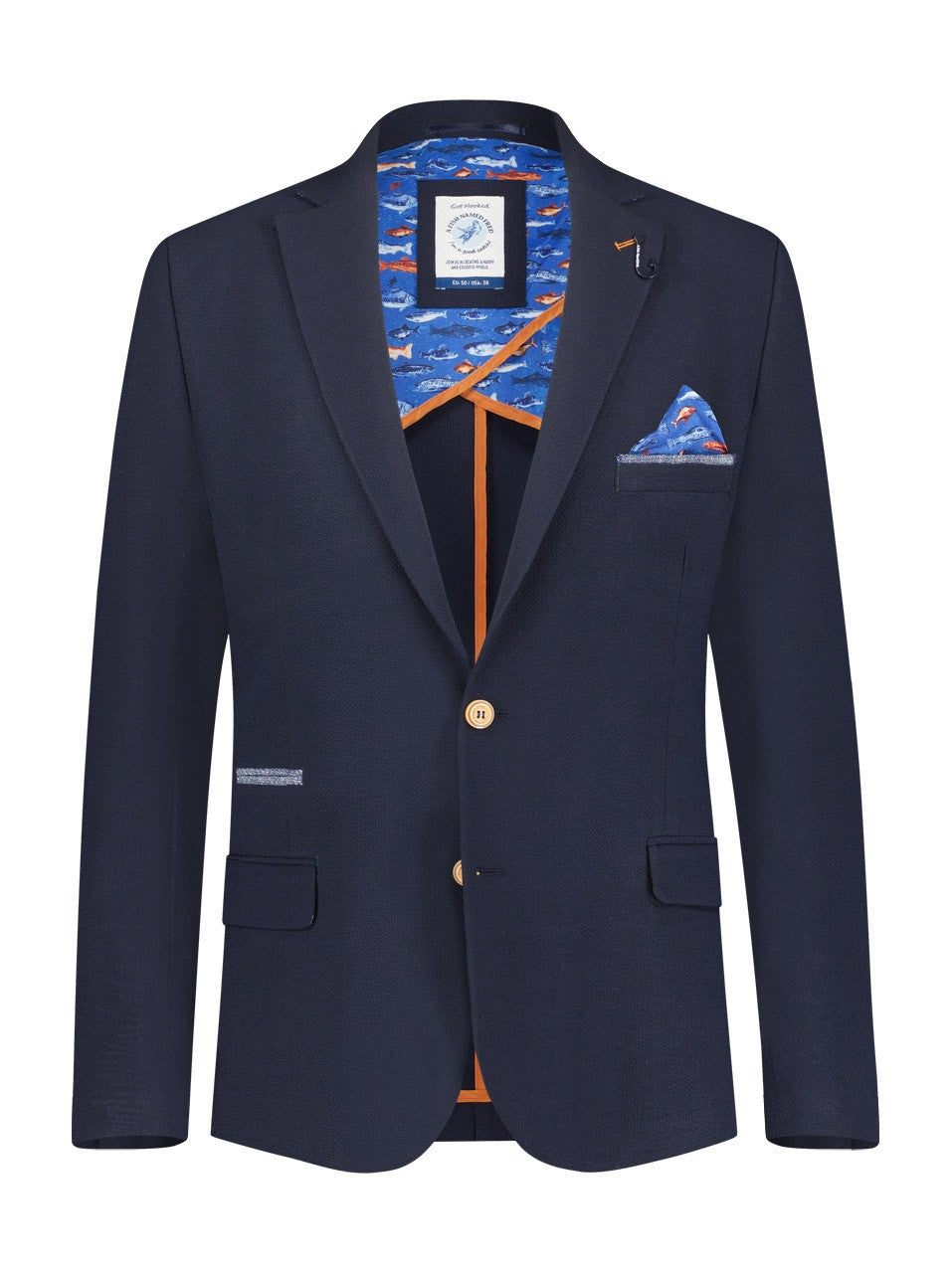 A Fish Named Fred Bubble Timeless Blazer Navy