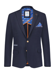 A Fish Named Fred Bubble Timeless Blazer Navy