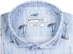 Load image into Gallery viewer, Giordano Sailboat Stripe Short Sleeve Shirt Sky
