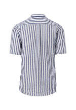 Load image into Gallery viewer, Fynch Hatton Linen Stripes Short Sleeves Shirt Navy
