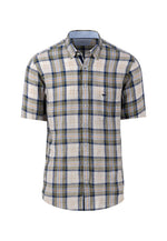 Load image into Gallery viewer, Fynch Hatton Linen Check Shirt Olive
