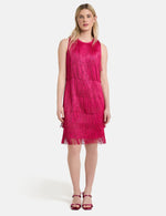 Load image into Gallery viewer, Taifun Dress with Fringing Pink
