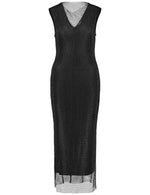 Load image into Gallery viewer, Taifun Rhinestone Embellished Dress Black
