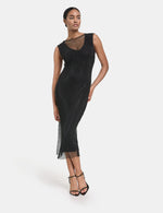 Load image into Gallery viewer, Taifun Rhinestone Embellished Dress Black
