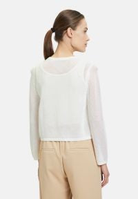 Betty Barclay Cropped Cardigan White