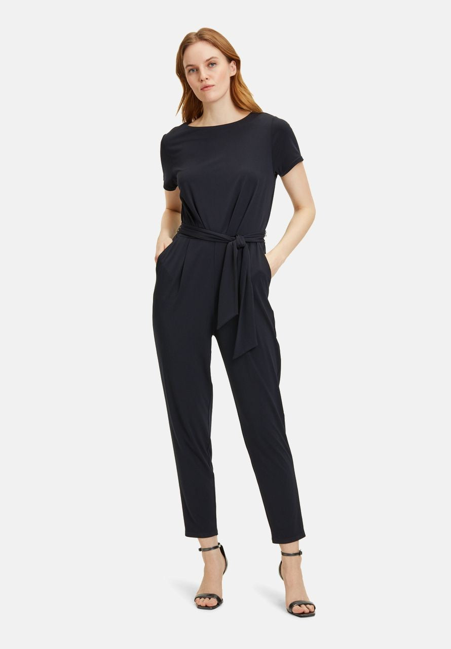 Betty Barclay Belted Jumpsuit Navy