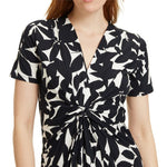 Load image into Gallery viewer, Betty Barclay Leaf Print Maxi Dress Navy
