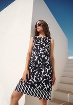 Load image into Gallery viewer, Betty Barclay Reversible Dress Navy
