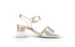 Load image into Gallery viewer, Gabor Block Heel Sandal Gold
