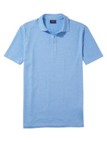 Load image into Gallery viewer, Olymp Linen Casual Jersey Polo Blue
