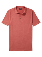 Load image into Gallery viewer, Olymp Linen Casual Jersey Polo Coral
