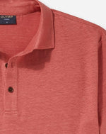 Load image into Gallery viewer, Olymp Linen Casual Jersey Polo Coral
