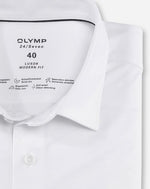 Load image into Gallery viewer, Olymp Luxor  24/Seven Short Sleeve Shirt White
