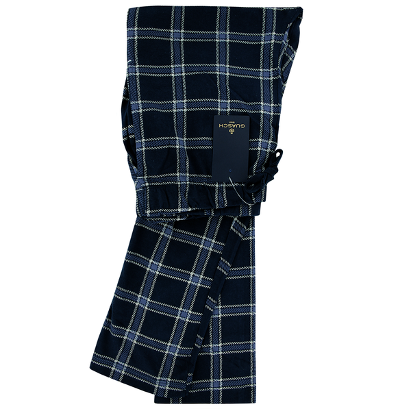 Navy Checked Pyjama Trousers