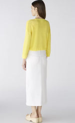 Load image into Gallery viewer, Oui Linen Cardigan Yellow
