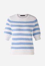 Load image into Gallery viewer, Oui Stripe Pullover Blue
