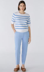 Load image into Gallery viewer, Oui Stripe Pullover Blue
