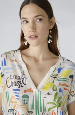 Load image into Gallery viewer, Oui Riviera Print Blouse Blue
