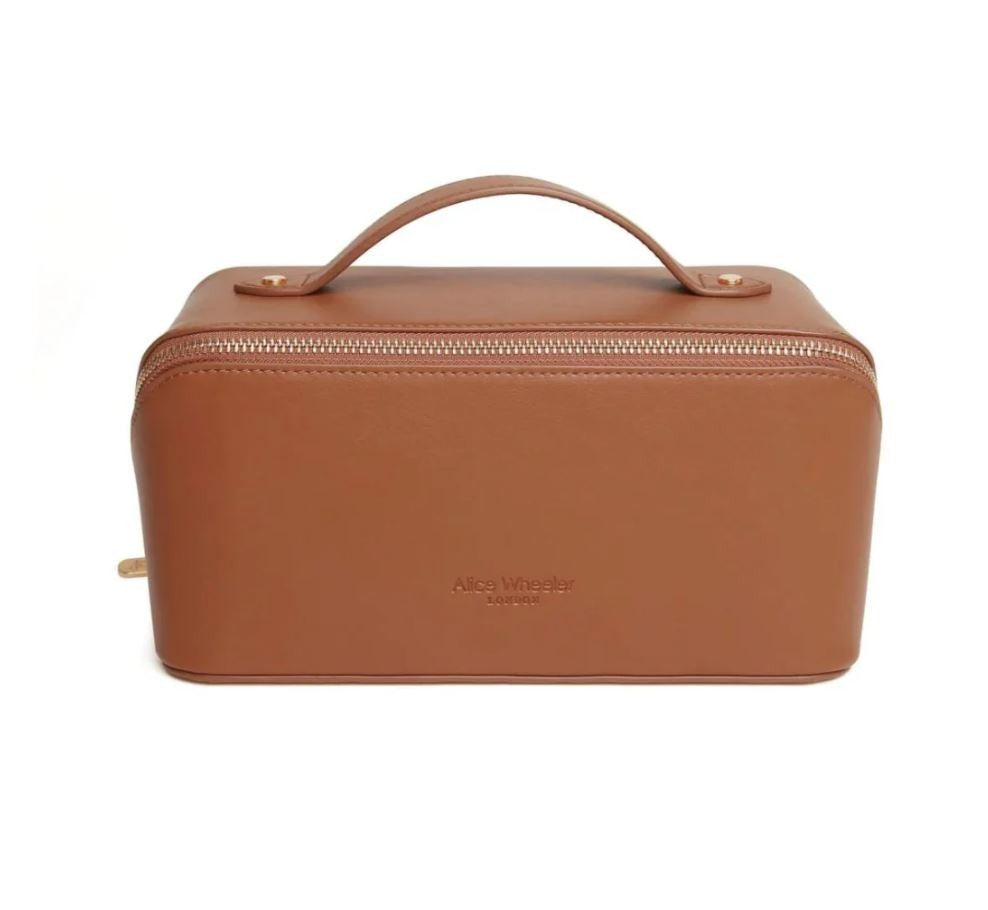 Alice Wheeler Train Case Tan