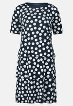 Load image into Gallery viewer, Betty Barclay Tiered Dress -NAVY
