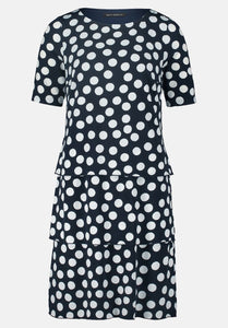 Betty Barclay Tiered Dress -NAVY