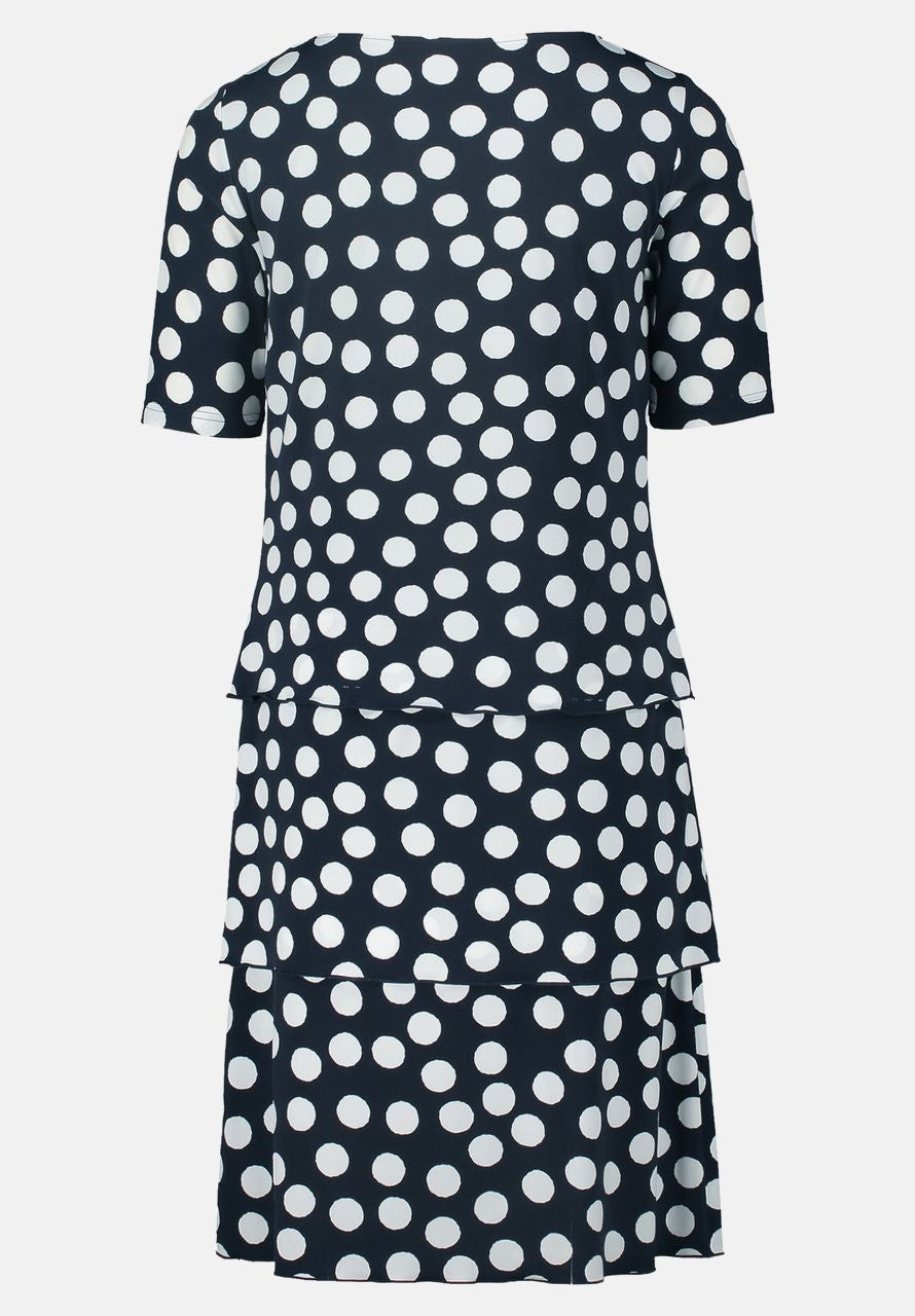 Betty Barclay Tiered Dress -NAVY