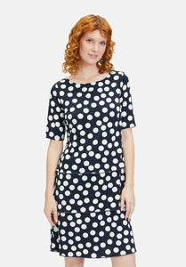 Betty Barclay Tiered Dress -NAVY