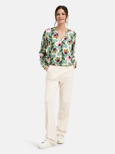 Milano Floral Blouse Sage