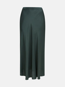 Milano Satin Midi Skirt Forest