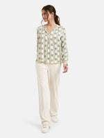 Load image into Gallery viewer, Milano Chain Print Blouse Cream
