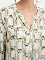 Load image into Gallery viewer, Milano Chain Print Blouse Cream
