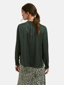 Milano Satin Blouse Forest