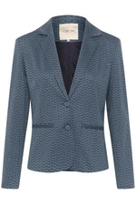 Load image into Gallery viewer, Cream Geo Print Blazer -MULTI
