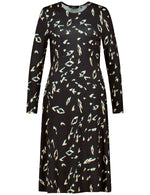 Load image into Gallery viewer, Taifun Jersey Printed Dress Black
