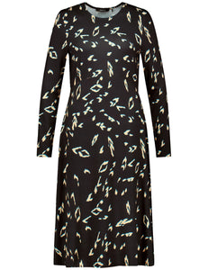 Taifun Jersey Printed Dress Black