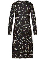 Load image into Gallery viewer, Taifun Jersey Printed Dress Black
