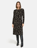 Load image into Gallery viewer, Taifun Jersey Printed Dress Black
