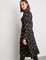 Load image into Gallery viewer, Taifun Jersey Printed Dress Black
