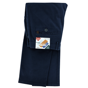 Meyer Flex Cotton Chino Oslo Blue Regular Leg