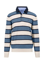 Load image into Gallery viewer, Fynch Hatton Knitted Cotton Rugby Top Blue
