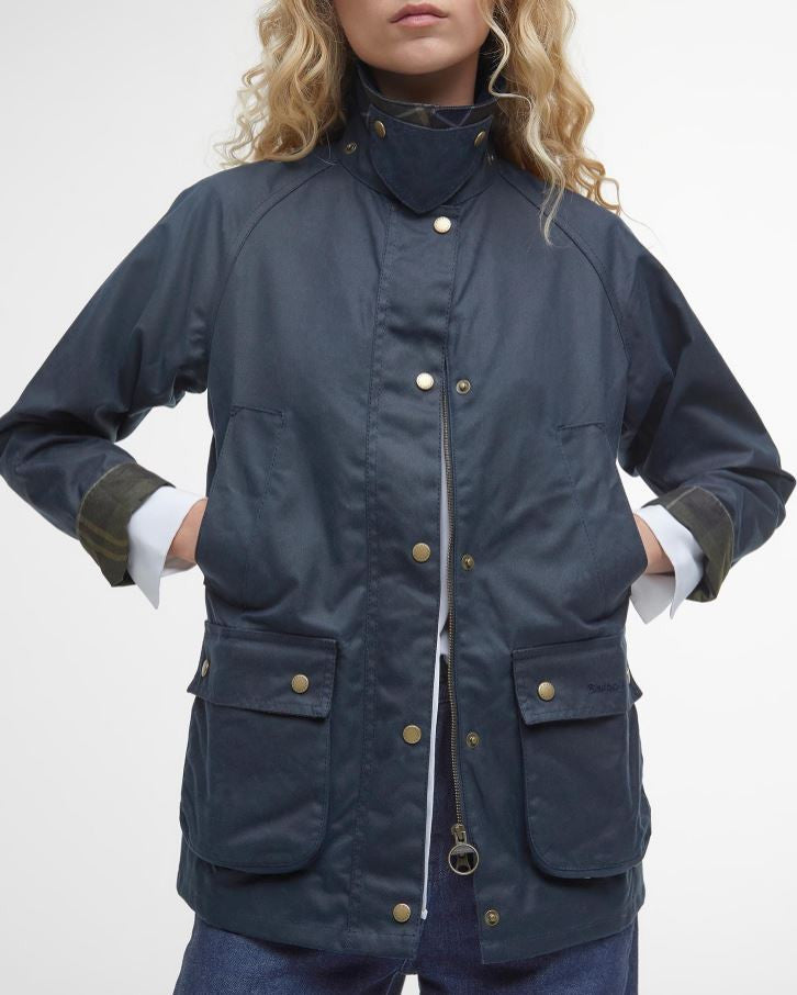 Barbour Acorn Waxed Jacket Navy