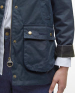 Load image into Gallery viewer, Barbour Acorn Waxed Jacket Navy
