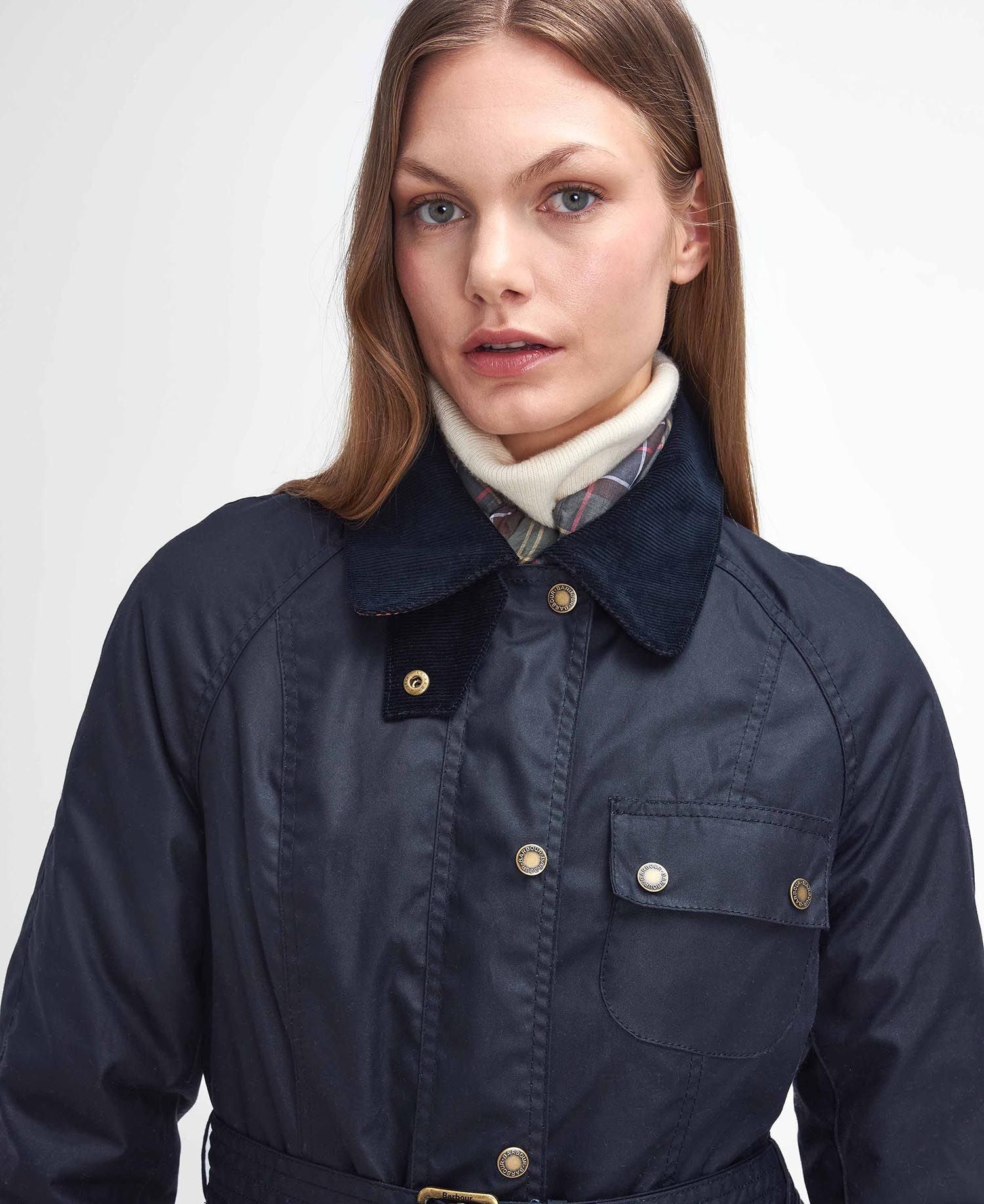 Barbour Solway Waxed Jacket Navy