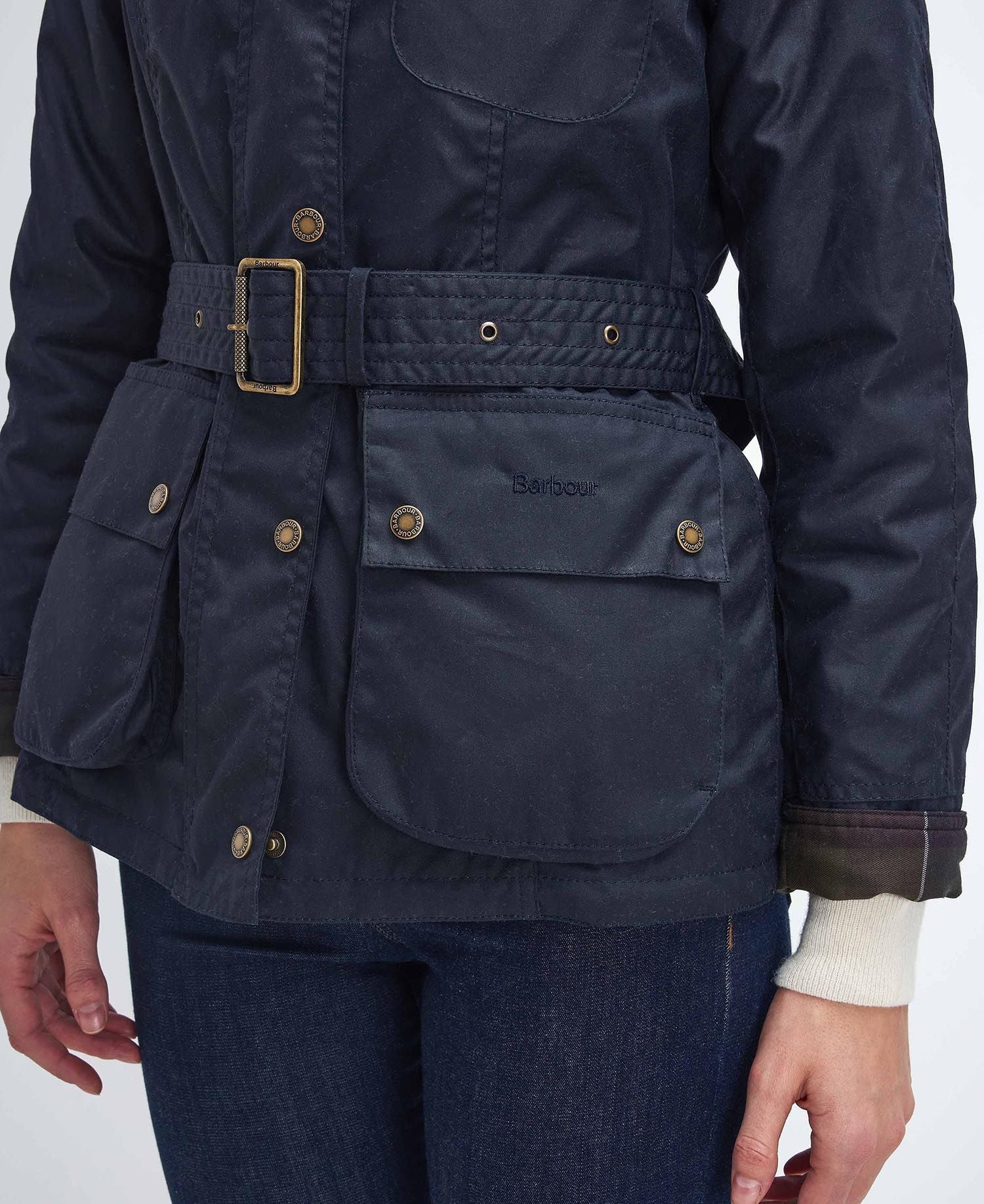 Barbour Solway Waxed Jacket Navy