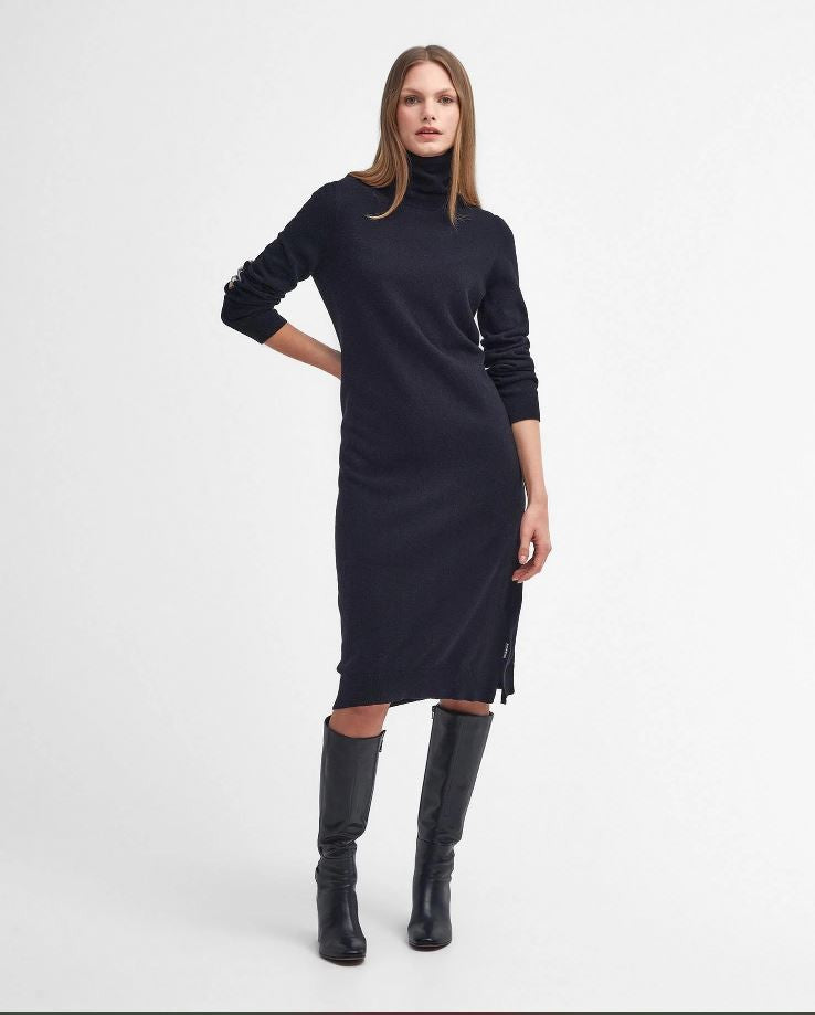 Barbour Pendle Midi Knitted Dress Black